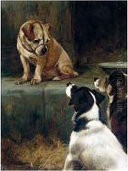 The Dog In The Manger Oil Painting by William Osborne