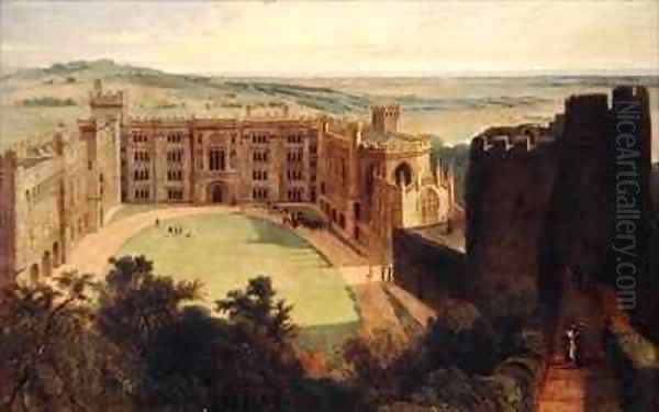 Arundel Castle from the Keep Oil Painting by William Daniell RA