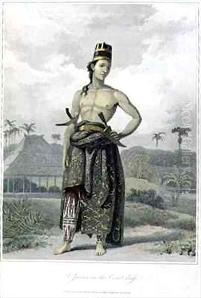 A Javan in Court Dress Oil Painting by William Daniell RA