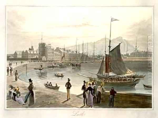 A ferry arriving at Leith Oil Painting by William Daniell RA