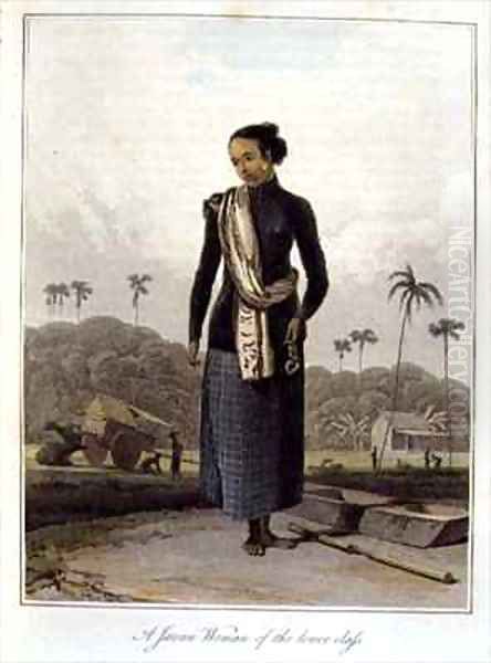 A Javan Woman of the Lower Class Oil Painting by William Daniell RA