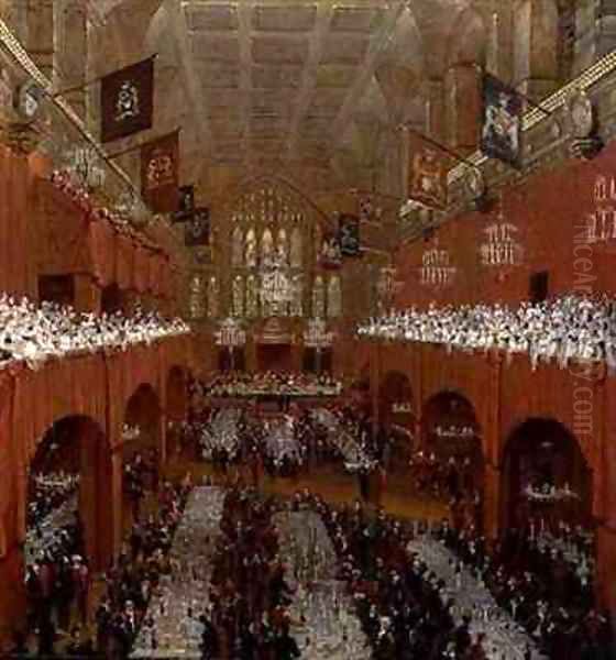 Banquet at Guildhall Oil Painting by William Daniell RA