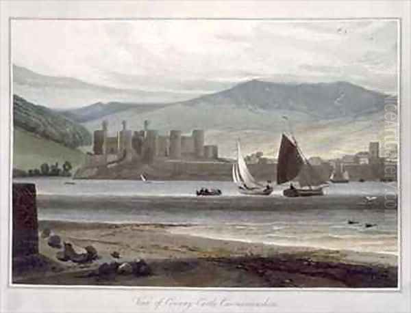 View of Conway Castle Caernarvonshire Oil Painting by William Daniell RA