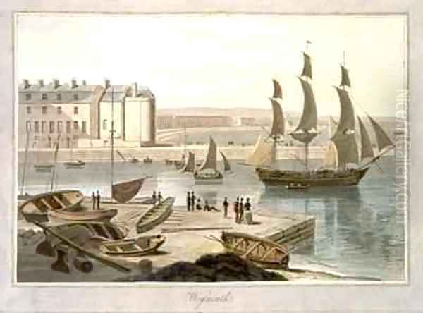 Weymouth Harbour Oil Painting by William Daniell RA