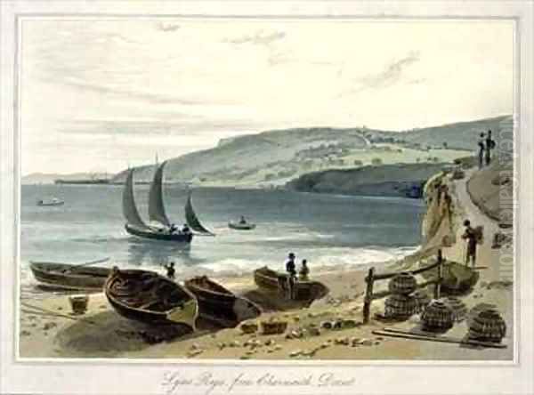 Lyme Regis from Charmouth Dorset Oil Painting by William Daniell RA