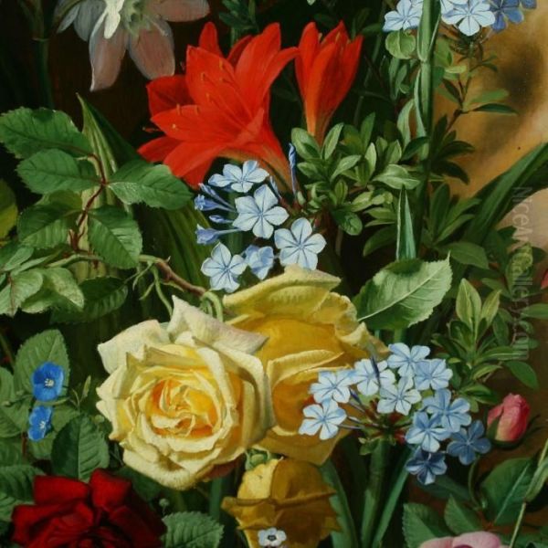 Flowers Oil Painting by Otto Didrik Ottesen