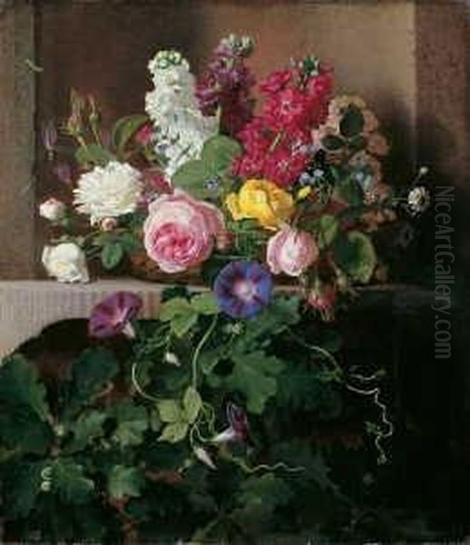 Blumenstilleben. Oil Painting by Otto Didrik Ottesen