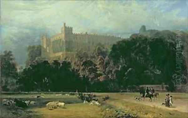 View of Arundel Castle from the south east Oil Painting by William Daniell RA