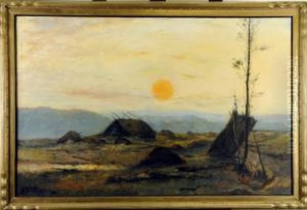 Soleil Couchant Oil Painting by Henri Ottevaere