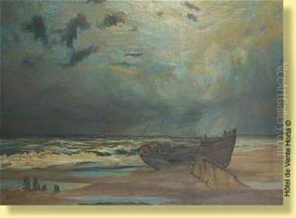 La Mer Du Nord Oil Painting by Henri Ottevaere