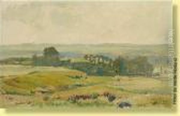 Paysage Vallonne Oil Painting by Henri Ottevaere