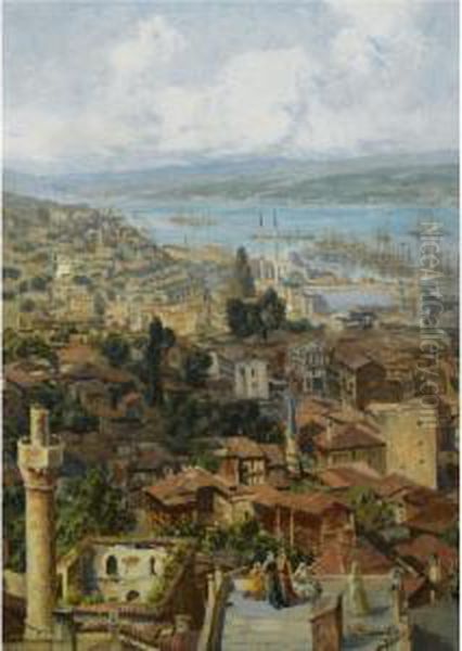 Constantinople Oil Painting by Ruppert Otto Von