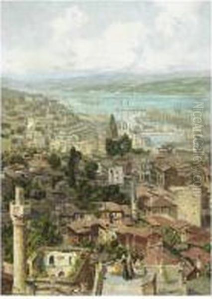 Vue D'istanbul Oil Painting by Ruppert Otto Von