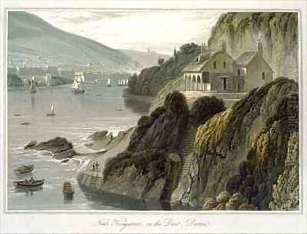 Near Kingswear on the Dart Devon Oil Painting by William Daniell RA