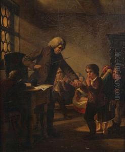 De Gestrafte Leerling Oil Painting by Ferdinand de Braekeleer