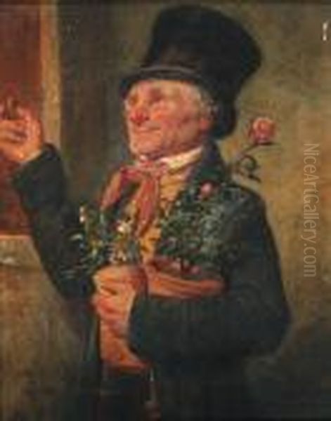 The Old Charmer Oil Painting by Ferdinand de Braekeleer