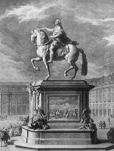 Equestrian Statue of Louis XV at Bordeaux Oil Painting by Nicolas-Gabriel Dupuis