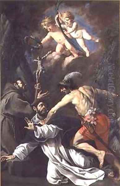 The Martyrdom of St Peter Martyr Oil Painting by Luca Da Reggio (Ferrari)