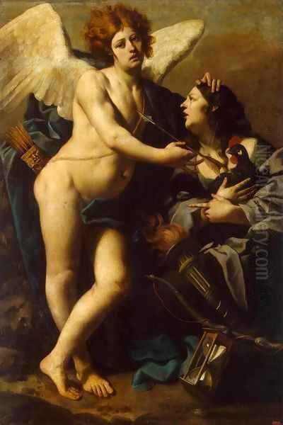 Allegory of Jealousy Oil Painting by Luca Da Reggio (Ferrari)