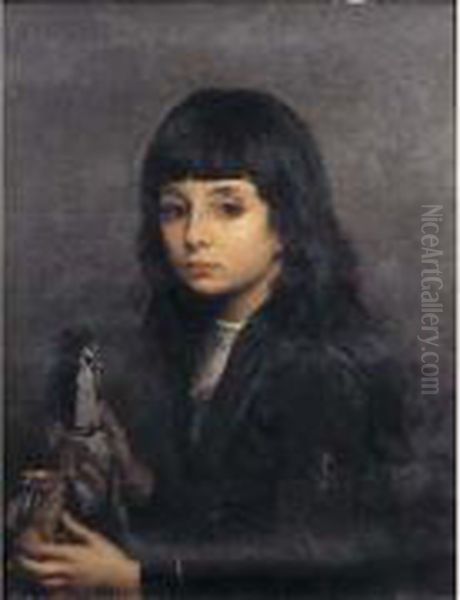 Raymond Tenant Son Petit Cheval Oil Painting by Pierre Outin