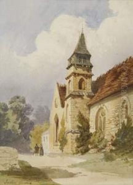 Eglise De Campagne Oil Painting by Pierre Justin Ouvrie