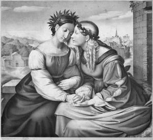 Nach: Italia Und Germania Oil Painting by Johann Friedrich Overbeck