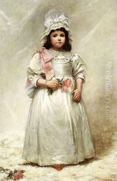 Little Lady Blanche 1884 Oil Painting by Elizabeth Lyman Boott Duveneck