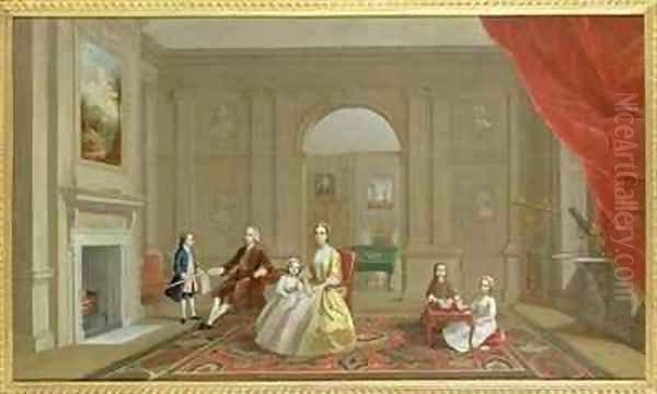 The John Bacon Family Oil Painting by Arthur Devis