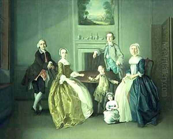 Family Group Oil Painting by Arthur Devis