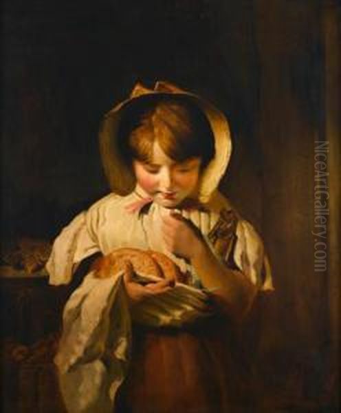 Counting Her Change Oil Painting by William Owen