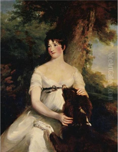 Portrait Of Louisa, Lady Bagot Oil Painting by William Owen