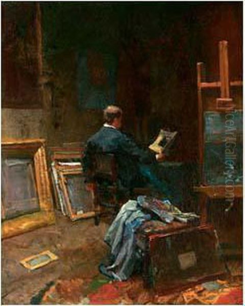 Dans L'atelier Oil Painting by David Oyens