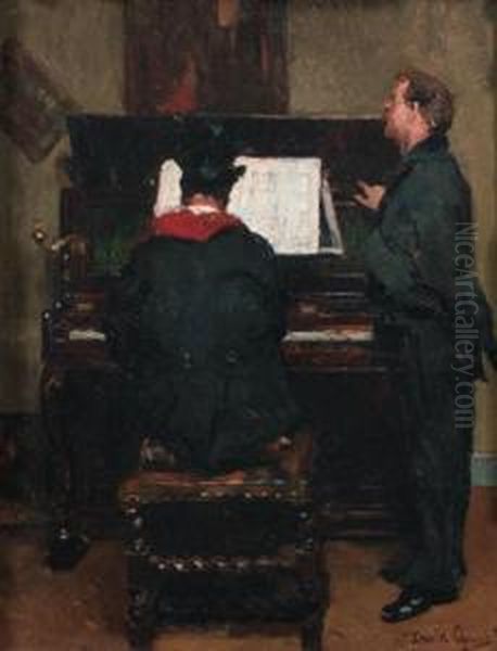 Le Peintre Musicien Oil Painting by David Oyens