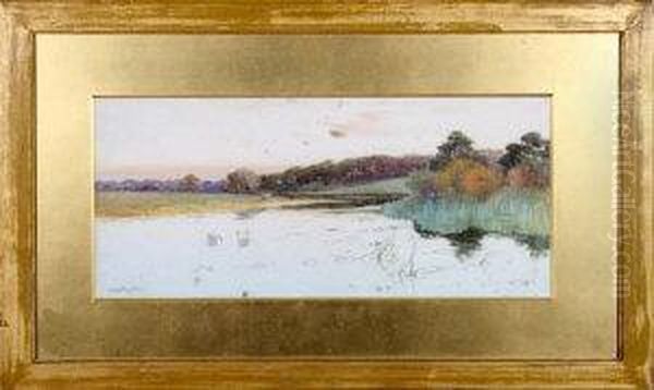 A Broad River Bend Oil Painting by George Oyston