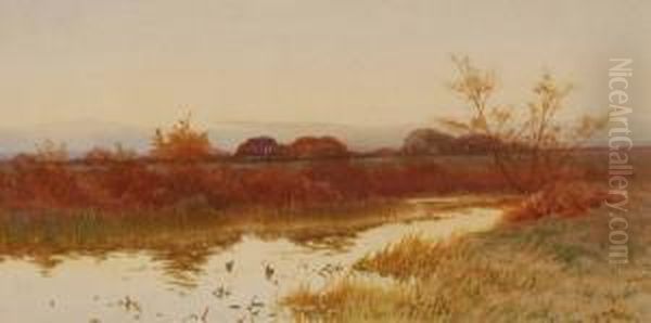 Marsh River Landscapes Oil Painting by George Oyston