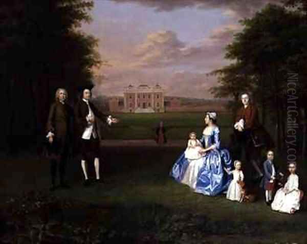 Robert Gwillym of Atherton and his Family Oil Painting by Arthur Devis