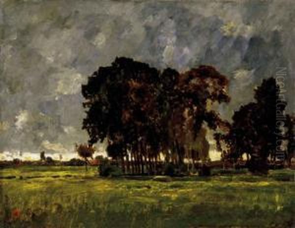 After Strom (landscape In Beilen), About 1871 Oil Painting by Laszlo Paal