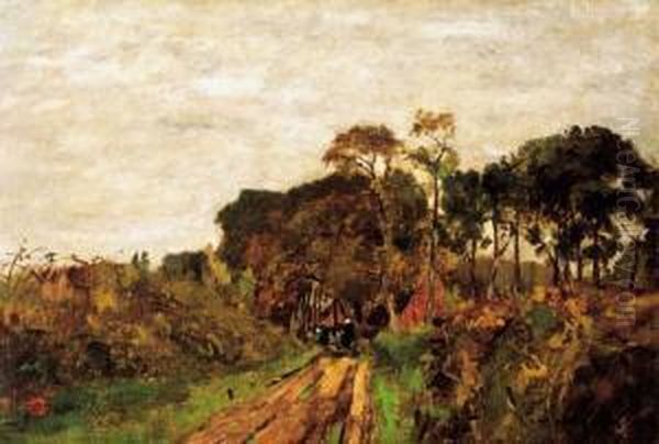 On The Way Home, About 1871 Oil Painting by Laszlo Paal