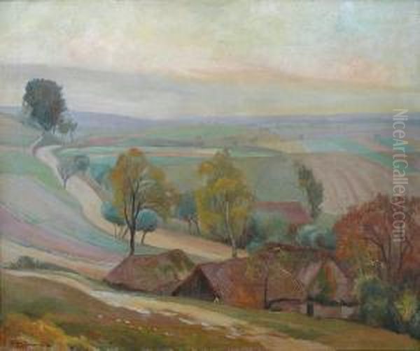 Pejzaz Malopolski Oil Painting by Stanislaw Paciorek