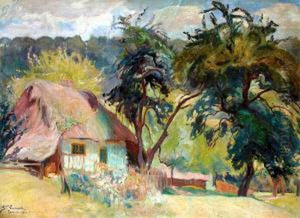 Pejzaz Z Czernej Oil Painting by Stanislaw Paciorek