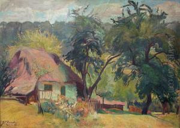 Pejzaz Z Czernej Oil Painting by Stanislaw Paciorek