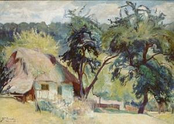 Pejzaz Z Czernej (1921) Oil Painting by Stanislaw Paciorek