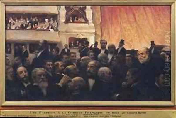 First Night at the Comedie Francaise in 1885 Oil Painting by Edouard Dantan