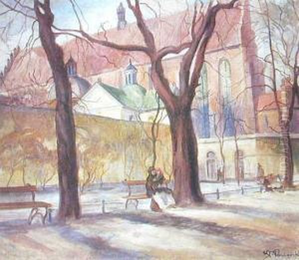 Krakow Oil Painting by Stanislaw Paciorek