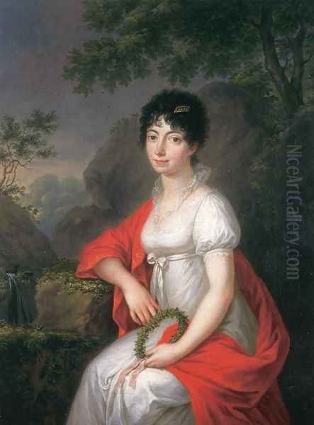 Portrait of a Woman 1810 Oil Painting by Janos Donat