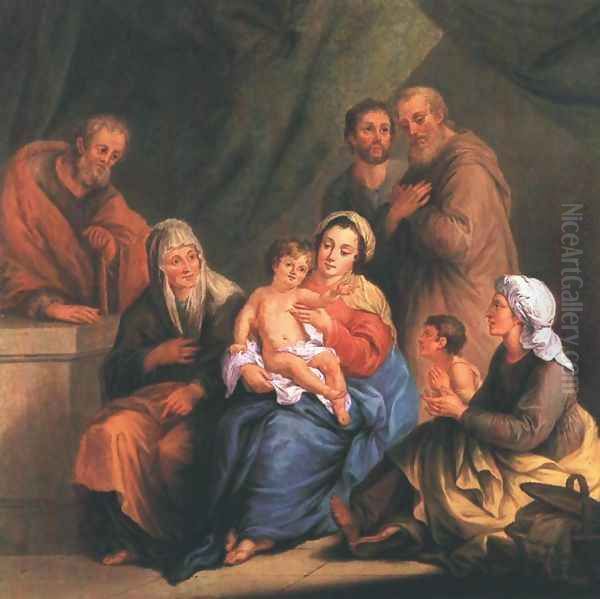 Szent család, 1808 Oil Painting by Janos Donat