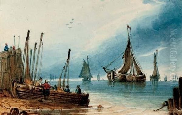 An Offshore Calm Oil Painting by William Page