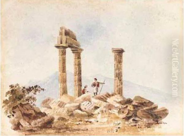 Temple Of Zeus At Nemea Oil Painting by William Page