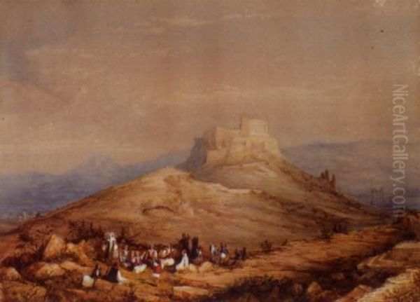 Athens And The Acropolis Seen From The Pnyx Oil Painting by William Page