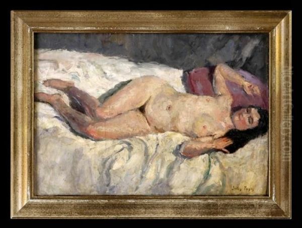 Female Nude Oil Painting by Jules Eugene Pages